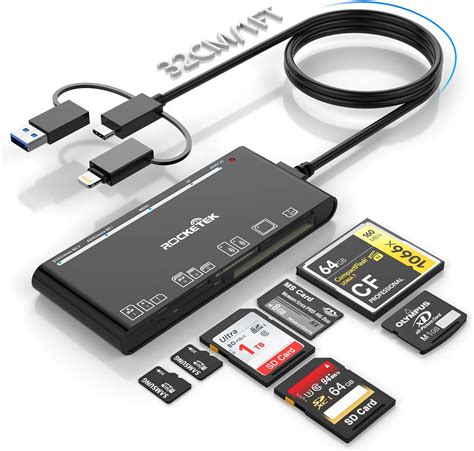 Amazon.com: 7 in 1 Multi Memory Card Reader USB C Lightning USB3.0 ...