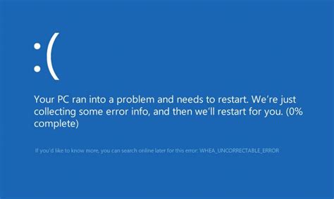 Stop Code Whea Uncorrectable Error Windows 1.0 的图像结果