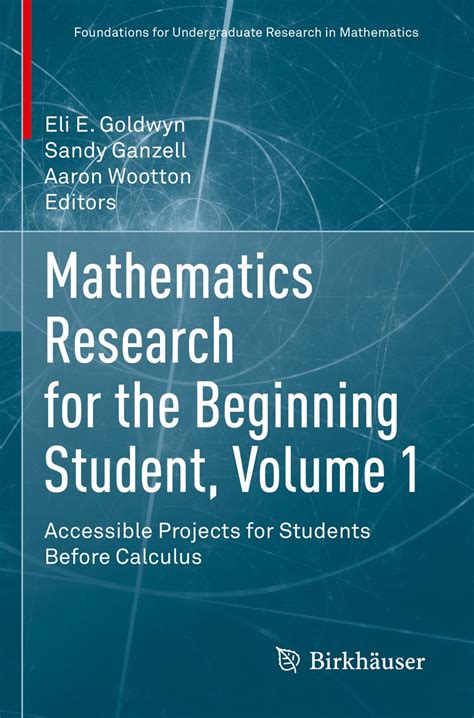 Buy Mathematics Research for the Beginning Student, Volume 1 ...