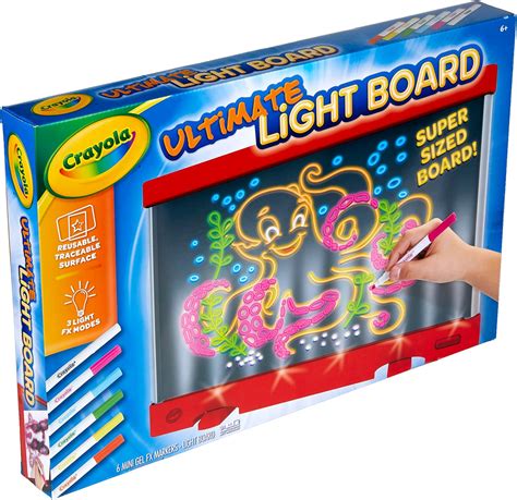 Amazon.com: Crayola Ultimate Light Board (Red), Kids Light-Up Tracing ...