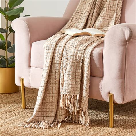 Buy Sundried Sanctuary Whisp Cotton Checked Single Throw from Home ...