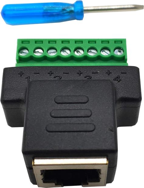 Buy Traodin RJ45 Screw Terminal Adaptor Connector,DVR Ethernet ...
