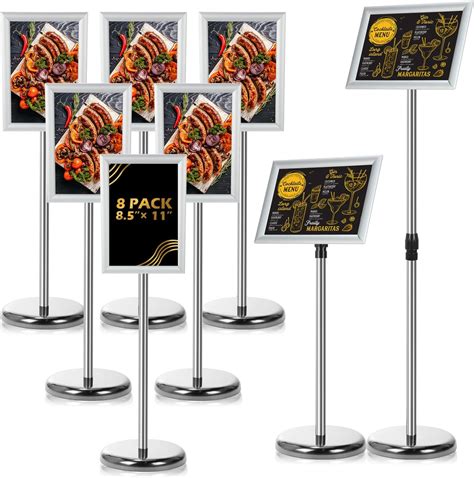 Amazon.com: LEIFIDE 8 Pack Adjustable Heavy Duty Pedestal Sign Holder ...
