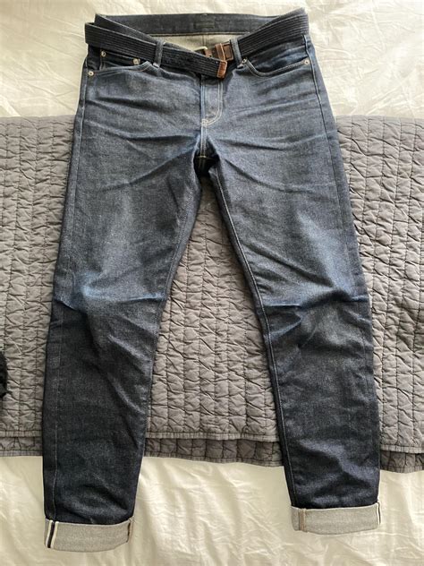 Uniqlo slim selvedge. 6 months of wear. One wash. : r/rawdenim