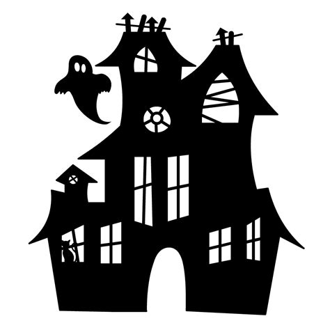 Haunted House Silhouette Template - Social Media Template