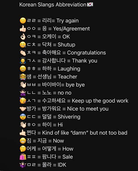 Best 13 korean chats abbreviations – Artofit