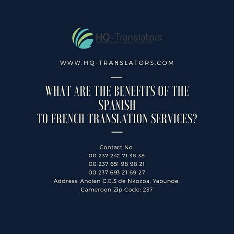 What are the Benefits of the Spanish to French Translation Services ...