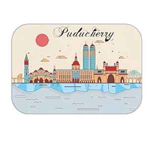 Buy ISEE 360 Puducherry Fridge Magnet Decor for Home Refrigerator ...