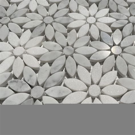 Buy Stone Center Online Carrara White Marble Mix Thassos Marble Daisy ...
