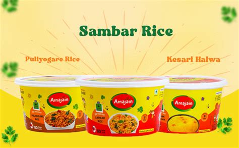 Amajain Instant Sattvik Healthy Rasam Rice, Pongal / Khichdi, Kesari ...