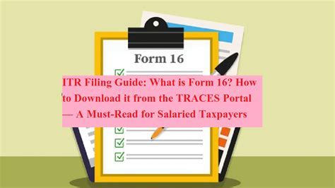 ITR Filing Guide: What is Form 16? How to Download it from the TRACES ...