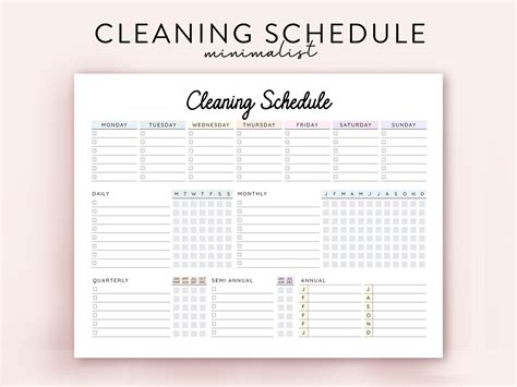 Editable Cleaning Schedule Template Weekly Weekly Cleaning Goodnotes ...