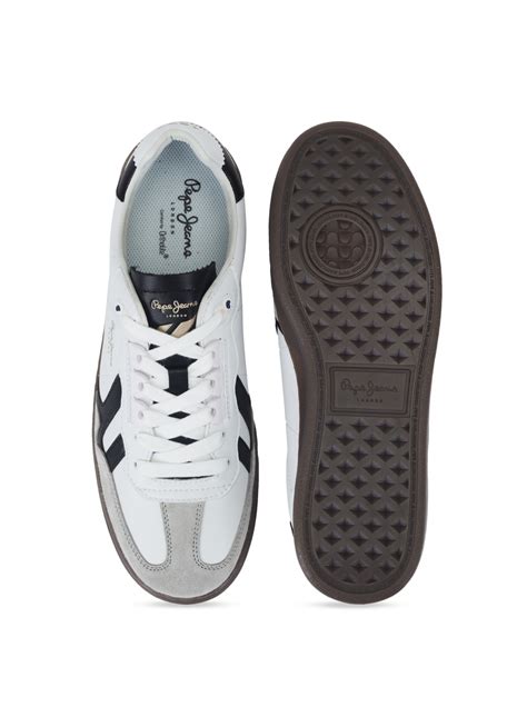 Men White Premium Suede & Recycled Leather Sneakers With Ortholite ...