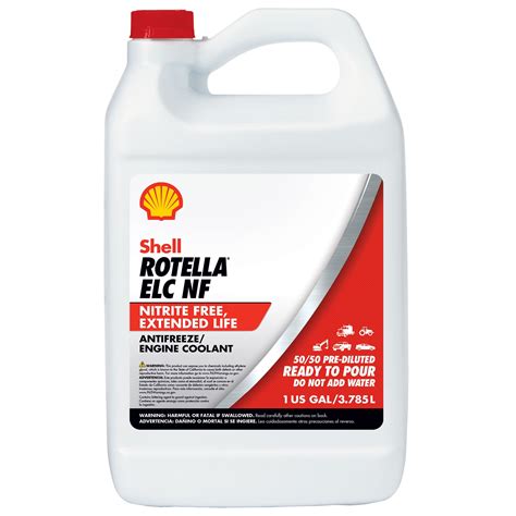 SHELL ROTELLA ELC NF 50/50 ANTIFREEZE ,1 Gallon - Walmart.com - Walmart.com
