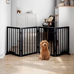 The Menifest | Wooden Freestanding Foldable Pet Gate for Dogs and Kids ...