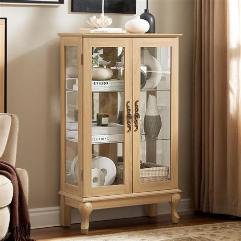 Amazon.com - CKEASEAN Lighted Curio Cabinet, 44" H Glass Display ...