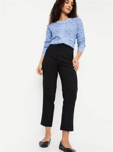 Buy Women Solid Formal Trousers Online at just Rs. 1399.0 ...