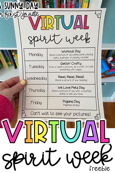 Virtual Spirit Week | A Sunny Day in First Grade | Digital learning ...
