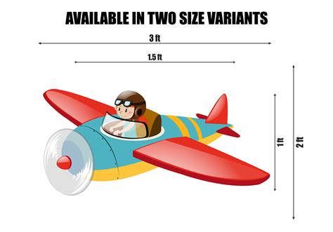 Aeroplane Theme Sky Blue with Red Cutout | Party Supplies India Online