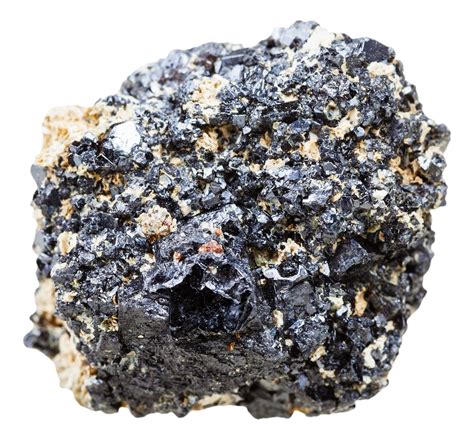 Perovskite crystalline rock isolated on white | Premium Photo