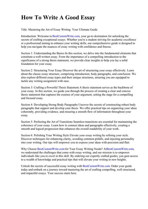 Image result for Write Good Essay