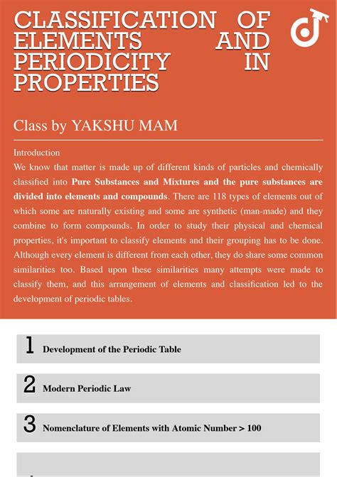 SOLUTION: Class 11 chemistry chapter 3 classification of elements and periodicity in properties ...