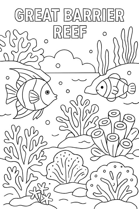 Great Barrier Reef Coloring Pages [2025]