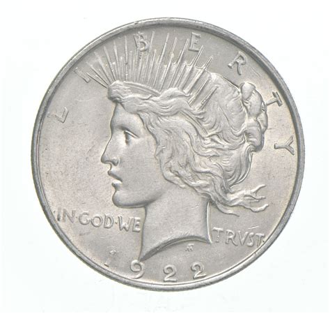 Better - 1922 Peace Silver Dollar - 90% US Coin | Property Room
