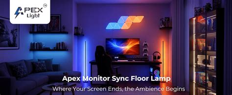 Buy Apex Monitor Sync Floor Lamp | 4 Ft RGBIC Smart LED Floor Light ...