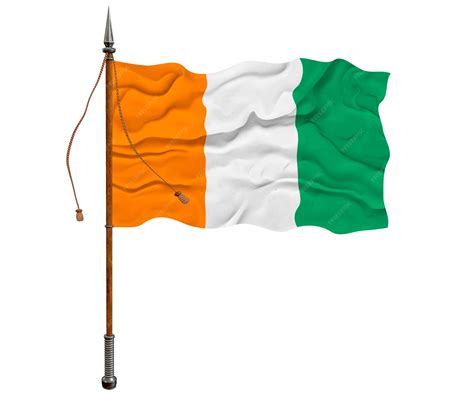 National flag of cote d'ivoire background with flag of cote d'ivoire ...