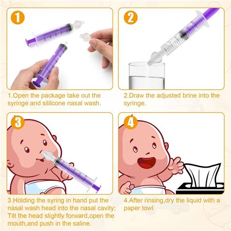 2pcs Baby Nasal Irrigation Set with Silicone Tips - Purple | Nasal Wash ...