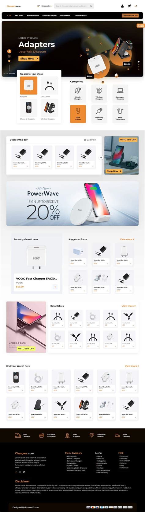 Ecommerce website design mock-up | Freelancer