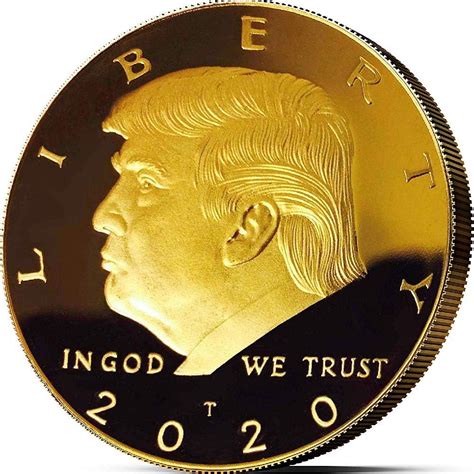 2 Stück Donald Trump Münze 2020 – vergoldete Sammelmünze, zeigen Sie ...