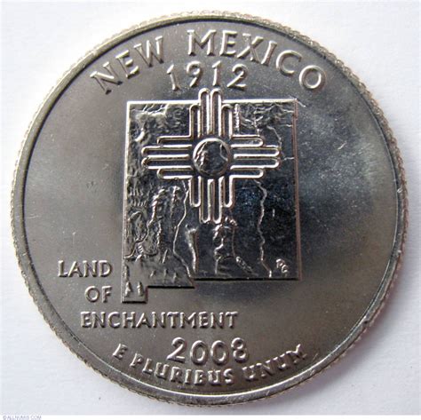 State Quarter 2008 D - New Mexico, Quarter, 50 State Series (1999-2008 ...
