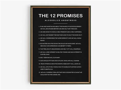 The 12 Promises of Alcoholics Anonymous Printable, Digital Download ...