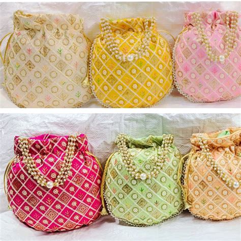 Embroidery Potli Bags pack of 10 – Royal Entice