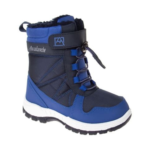 Avalanche Youth Little Boys' Winter Snow Boots - Navy/Blue, Size: 1 ...