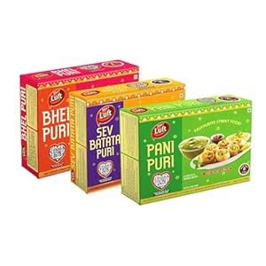 Wah Luft Ready to Eat Bhel Puri, Sev Batata Puri Kit- 320 g Each and ...