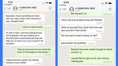 WhatsApp Scammer's Shocking Life Advice On Money and Friendship ...