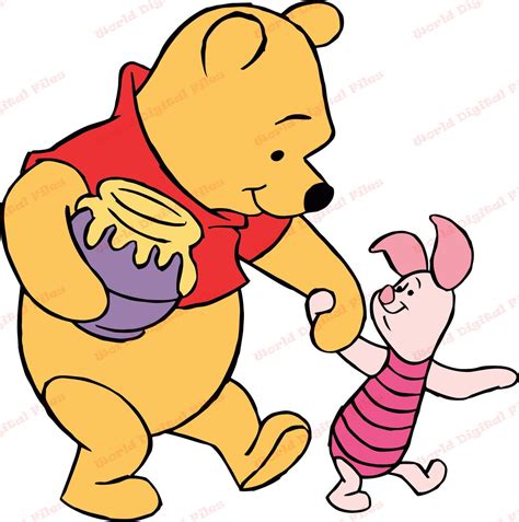 Winnie The Pooh And Piglet With Honey SVG svg dxf Cricut | Etsy