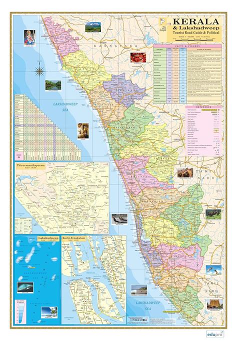 Buy Kerala Map. Size : 100x70 Centimeter (40"x28" inch). With Important ...