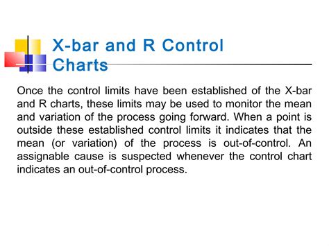 X bar and R control charts | PPT