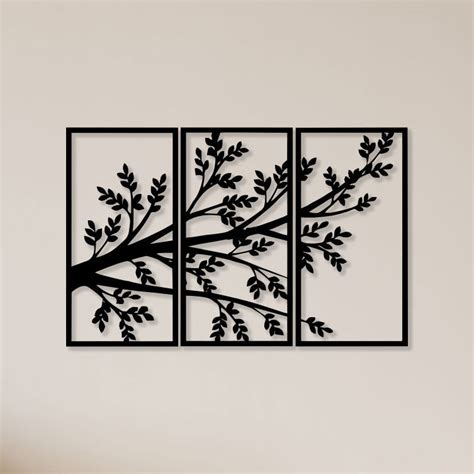 3 Piece Leaf Wall Art – acrylicsheetsindia