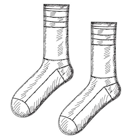 Premium Vector | Vector isolated sketch handdrawn socks
