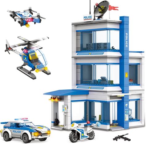 Buy EP EXERCISE N PLAY City Police Station Building Block Set Police ...