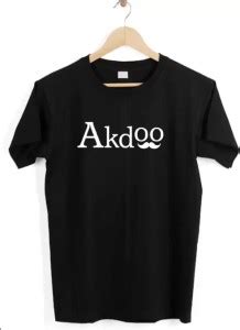 akdoo Typography Men Round Neck Black T-Shirt - Buy akdoo Typography ...
