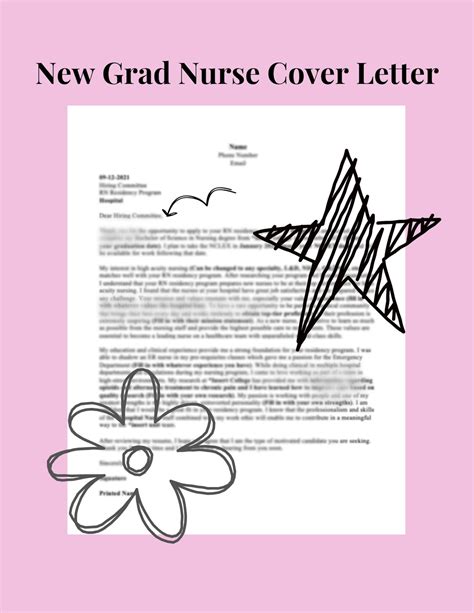 New Graduate Nurse Cover Letter Template - Etsy