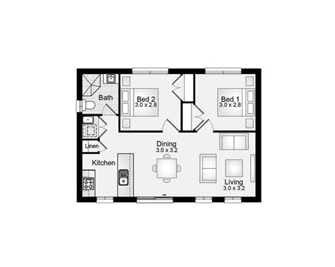 Granny Flat Floor Plans 60m2