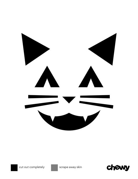 Printable Easy Cat Pumpkin Stencil | FREE Printable