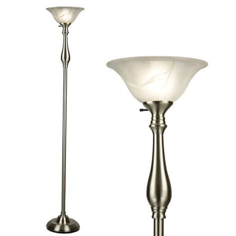 LIGHTACCENTS Royal Floor Lamp 72-Inch Silver Torchiere Floor Lamp for ...